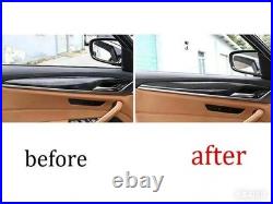 Carbon Fiber Interior Door Panel Strip Cover Trim For BMW 5 Series 2018-2022