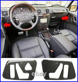 Carbon Fiber Interior Door Side Buttons Trim Covers W463 G-Class Mercedes-Benz