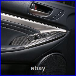 Carbon Fiber Interior Door Window Switch Cover Trim Fits For Lexus RC350 RC300
