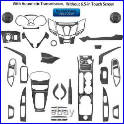 Carbon Fiber Interior Full Kit Set Trim Cover For Ford Fiesta 2011-2015