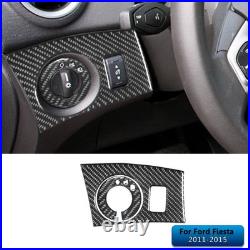 Carbon Fiber Interior Full Kit Set Trim Cover For Ford Fiesta 2011-2015
