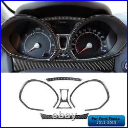 Carbon Fiber Interior Full Kit Set Trim Cover For Ford Fiesta 2011-2015