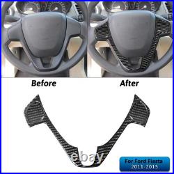 Carbon Fiber Interior Full Kit Set Trim Cover For Ford Fiesta 2011-2015
