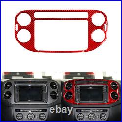 Carbon Fiber Interior Full Kit Set Trim Red For VW Tiguan 2013-2017