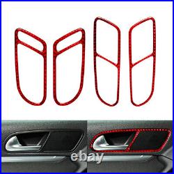 Carbon Fiber Interior Full Kit Set Trim Red For VW Tiguan 2013-2017