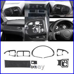 Carbon Fiber Interior Full Kits Trim Set For Mercedes C-Class W203