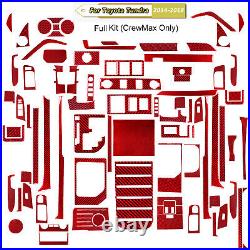 Carbon Fiber Interior Full Set Kit Console Cover Trim For Toyota Tundra 2014-18