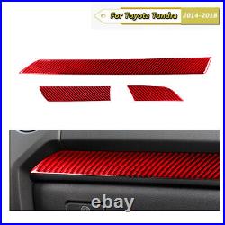 Carbon Fiber Interior Full Set Kit Console Cover Trim For Toyota Tundra 2014-18