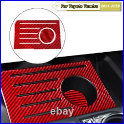 Carbon Fiber Interior Full Set Kit Console Cover Trim For Toyota Tundra 2014-18