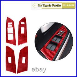 Carbon Fiber Interior Full Set Kit Console Cover Trim For Toyota Tundra 2014-18