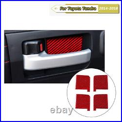 Carbon Fiber Interior Full Set Kit Console Cover Trim For Toyota Tundra 2014-18