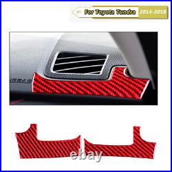 Carbon Fiber Interior Full Set Kit Console Cover Trim For Toyota Tundra 2014-18