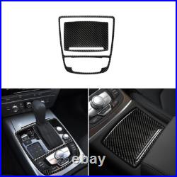 Carbon Fiber Interior Full Set Trim Cover Sticker For Audi A6 2012-2018
