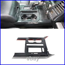 Carbon Fiber Interior Gear Box Panel Cover Trim Fit For Ford F-150 2015-2020