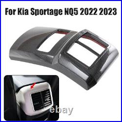 Carbon Fiber Interior Rear Armrest AC Vent Outlet Cover For Kia Sportage NQ5