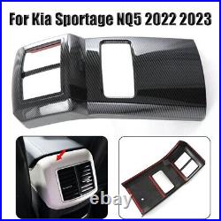 Carbon Fiber Interior Rear Armrest AC Vent Outlet Cover For Kia Sportage NQ5