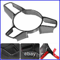 Carbon Fiber Interior Steering Wheel Cover Trim Fit for Paramela/Macan/Cayenne