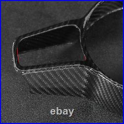 Carbon Fiber Interior Steering Wheel Cover Trim Fit for Paramela/Macan/Cayenne
