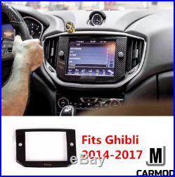 Carbon Fiber Interior Trim Multimedia Frame Cover Fit For Maserati Ghibli 14-17