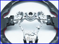 Carbon Fiber Leather Red Stitching Steering Wheel for 2015-2020 SUBARU WRX STI