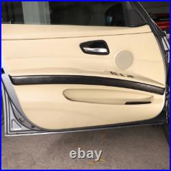 Carbon Fiber Look Interior Door Panel Trim For BMW 3 Series E90 Sedan 2005-12