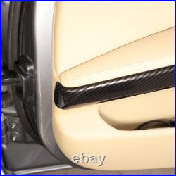 Carbon Fiber Look Interior Door Panel Trim For BMW 3 Series E90 Sedan 2005-12