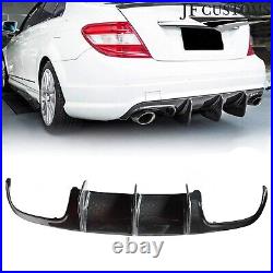 Carbon Fiber Rear Big Fin Bumper Diffuser Lip For Mercedes W204 C63 07-10