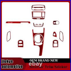 Carbon Fiber Red Car Interior Full Set Trim Sticker For Audi TT 2011-2014