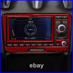Carbon Fiber Red Car Interior Full Set Trim Sticker For Audi TT 2011-2014
