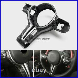 Carbon Fiber Steering Wheel Trim For BMW 1 3 4 F20 F30 F32 F10 F12 F25 M SPORT