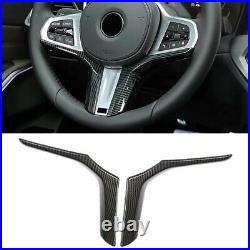 Carbon Fiber Steering Wheel Trim For BMW 3 Series G20 G21 M Sport Interior Cover