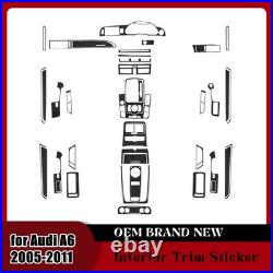 Carbon Fiber Sticker Car Interior Full Set Trim For Audi A6 S6 2005-2011