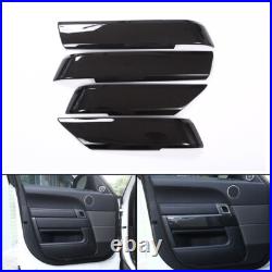 Carbon Fiber Style Interior Door Handle Panel Cover Trim For Range Rover Sport