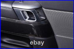Carbon Fiber Style Interior Door Handle Panel Cover Trim For Range Rover Sport
