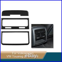 Carbon Fiber Texture Interior Console Control Set Trim For VW Touareg 2010-2018