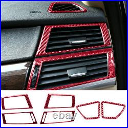 Carbon Fiber Whole Interior Cover Sticker Kit Fit For BMW X5 E70 X6 E71 2008-13