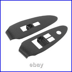 Carbon Fiber Window Switch Cover Interior Decoration Window Control Panel Cover
