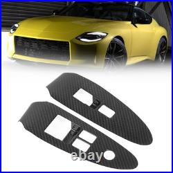 Carbon Fiber Window Switch Cover Interior Decoration Window Control Panel Cover