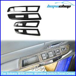 Carbon Fiber for Subaru WRX STI 4th 4D Interior Window Switch Panel Cover Trim