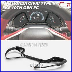 Carbon Interior Control Cluster Surround Trim For 2017+ Honda Civic FK8 Typ R