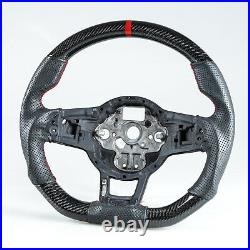 Carbon Leather Red Steering Wheel For VW Golf GTI Jetta Polo GTI Scirocco Tiguan