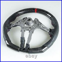 Carbon Leather Steering Wheel Red For BMW F10 F11 F07 F12 F13 F06 F01 F02 M5 M6