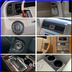 Carbon fiber Interior 10PCS Kit Center Console Gear Panel Decor Trim Cover Set Carbon fiber Interior 10PCS Kit Center Console Gear Panel Decor Trim Cover Set