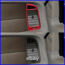 Carbon fiber Interior 10PCS Set Center Console Gear Panel Decor Trim Cover Kit