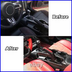 Carbon fiber Interior Center Console Gear Shift Panel Trim for Ford Mustang 15+ Carbon fiber Interior Center Console Gear Shift Panel Trim for Ford Mustang 15+