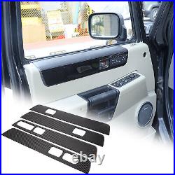 Carbon fiber Interior door Armrest Panel Trim Sticker For Hummer H2 2003-07