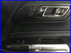 Carbon fiber interior windows switch cover fit FORD 2015-17 MUSTANG GT 500