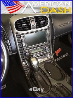 Chevrolet Chevy Corvette C6 C 6 Interior Real Black Carbon Fiber Dash Trim Kit