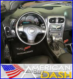 Chevrolet Chevy Corvette Interior Real Carbon Fiber Dash Trim Kit Set 2005-2013