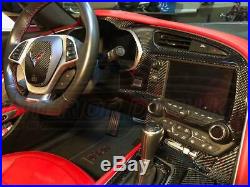 Chevrolet Corvette Interior Real Carbon Fiber Dash Trim Kit Set 2014 2015 2016